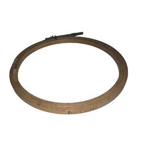 Necchi 6" Round Wood Embroidery Hoop & Thumb Screw With Made In Germany Inner